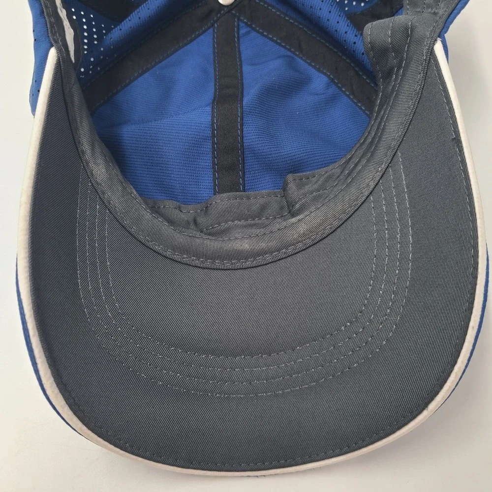 Nike Hat Adjustable Blue White Nike Golf Perforated Mesh Swoosh Logo Casual Men